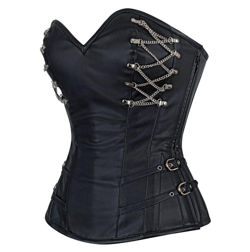Cerys Sheep Nappa Leather Corset - Shearling leather