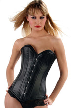 Load image into Gallery viewer, Dasha Longline Overbust Corset - Shearling leather
