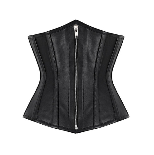 Gladys Underbust Corset - Shearling leather