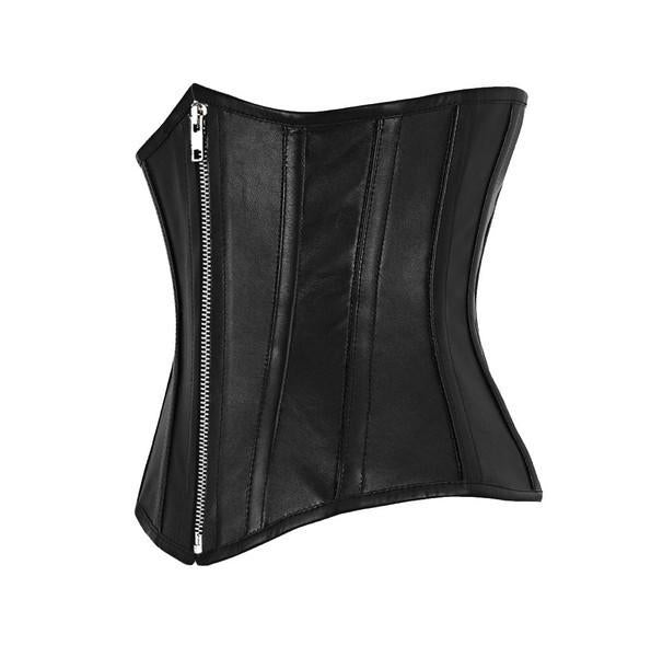 Gladys Underbust Corset - Shearling leather