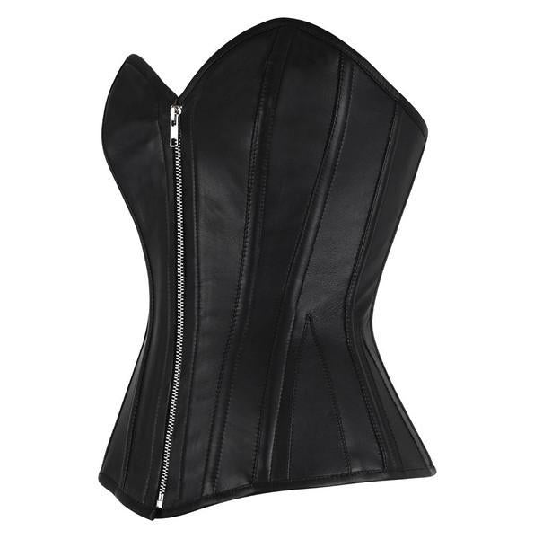 Goldie Overbust Corset - Shearling leather