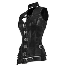 Load image into Gallery viewer, Gracelyn Overbust Corset - Shearling leather
