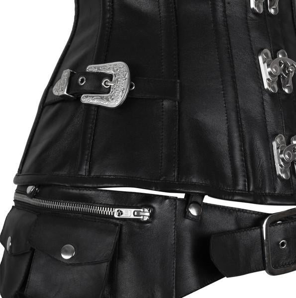 Gracelyn Overbust Corset - Shearling leather