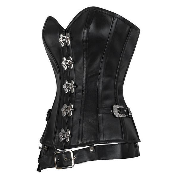 Gracelynn Overbust Corset - Shearling leather