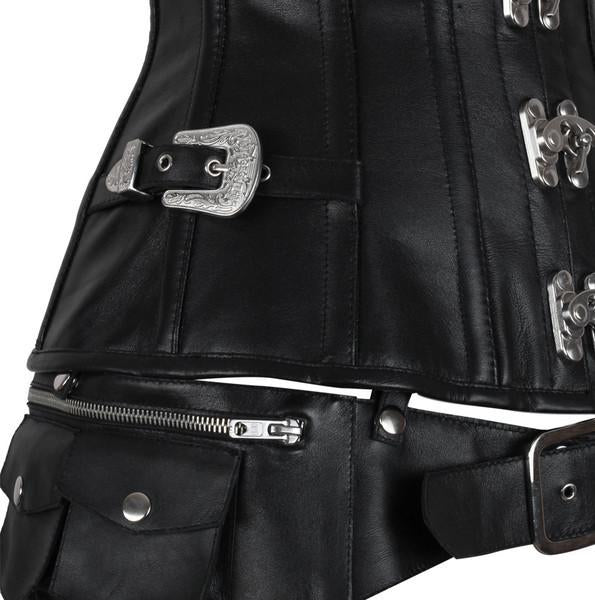 Gracelynn Overbust Corset - Shearling leather