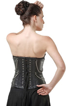 Load image into Gallery viewer, Jillian Underbust Corset - Shearling leather
