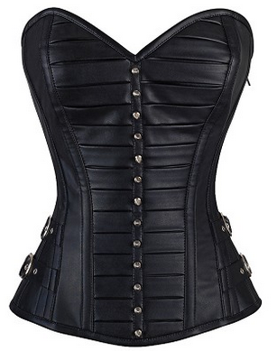 Wozniacki Gothic Faux Leather Corset - Shearling leather