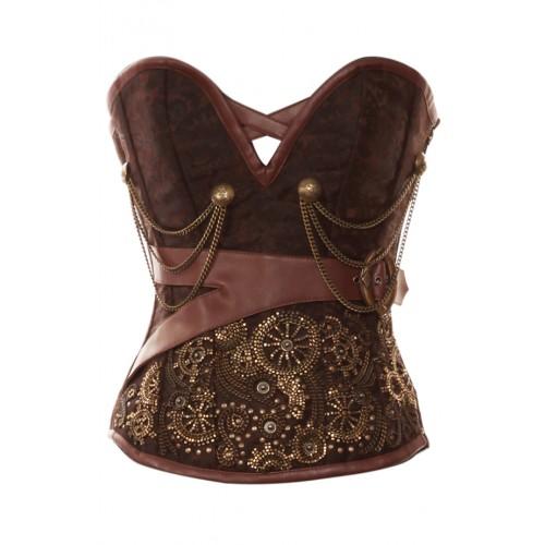 Fitzgerald Brown Fitzgerald Corset - Shearling leather