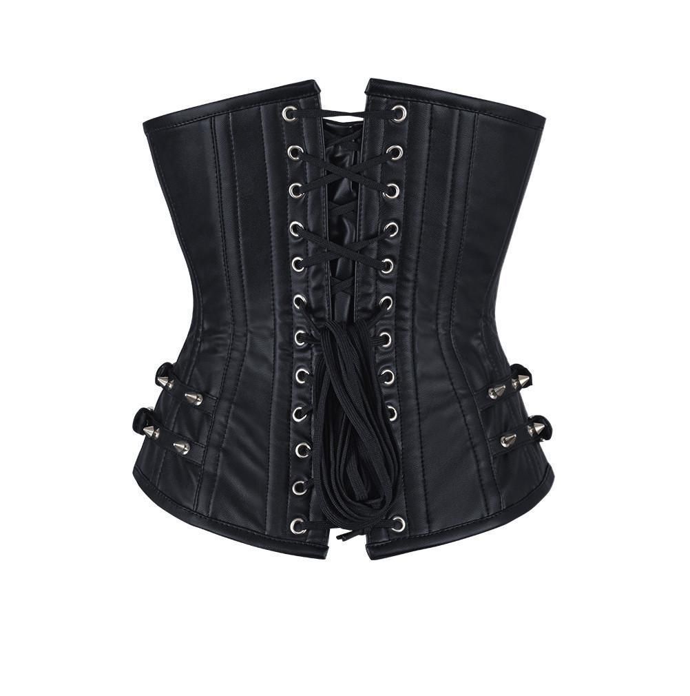 Pat Sheep Nappa Leather Underbust Corset - Shearling leather