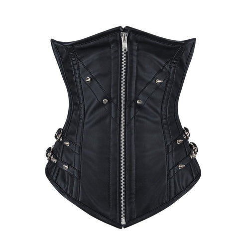 Williams Sheep Nappa Leather Underbust Corset - Shearling leather