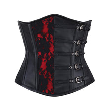 Load image into Gallery viewer, Sasha Genuine Leather Gothic Underbust Corset - Shearling leather

