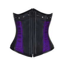 Load image into Gallery viewer, Murphy Faux Leather Gothic Underbust Corset - Shearling leather

