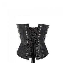 Load image into Gallery viewer, Kathrin Sheep Nappa Underbust Corset With Buckle And Chain Design - Shearling leather
