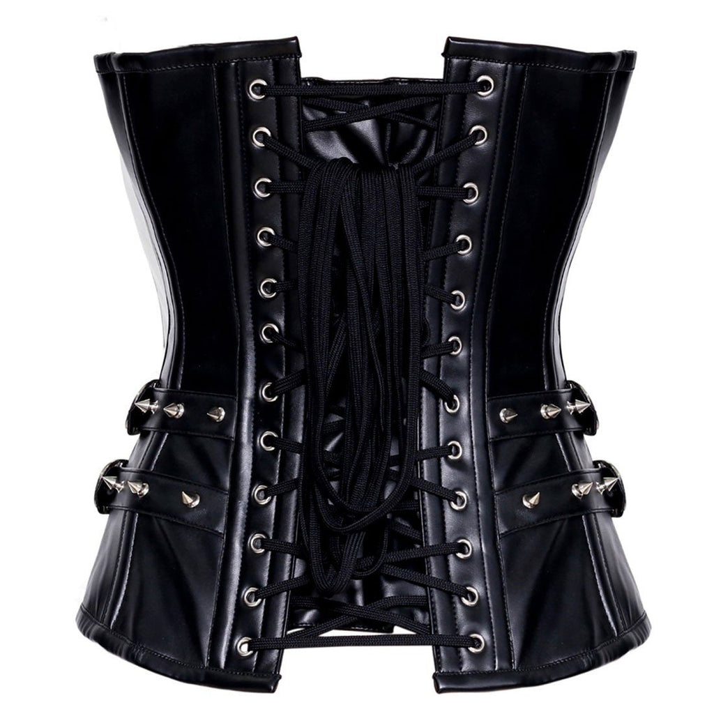 Brommel Sheep Nappa Leather Overbust Corset - Shearling leather