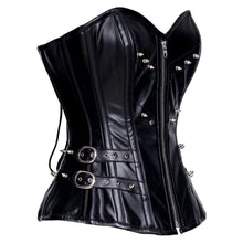 Load image into Gallery viewer, Brommel Sheep Nappa Leather Overbust Corset - Shearling leather
