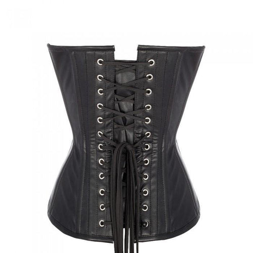 Anzela Sheep Napa Leather Corset with Criss Cross Lacing - Shearling leather