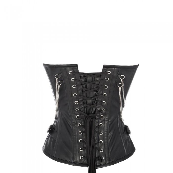 Jeremy Sheep Napa Leather Corset with Buckle Design - Shearling leather
