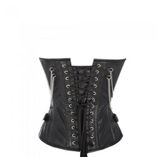 Load image into Gallery viewer, Jeremy Sheep Napa Leather Corset with Buckle Design - Shearling leather
