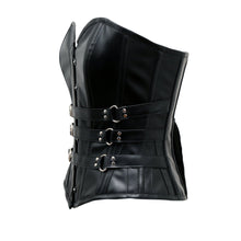 Load image into Gallery viewer, Clichy Gothic Corset In Black Sheep Nappa Leather - Shearling leather
