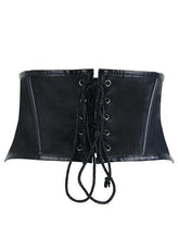 Load image into Gallery viewer, Maxz Steampunk Gothic Faux Leather Sexy Underbust Corset - Shearling leather
