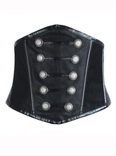 Load image into Gallery viewer, Maxz Steampunk Gothic Faux Leather Sexy Underbust Corset - Shearling leather
