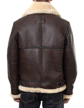 Load image into Gallery viewer, Classic B-3 Sheepskin Leather Bomber Jacket - Shearling leather
