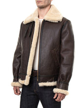 Load image into Gallery viewer, Classic B-3 Sheepskin Leather Bomber Jacket - Shearling leather
