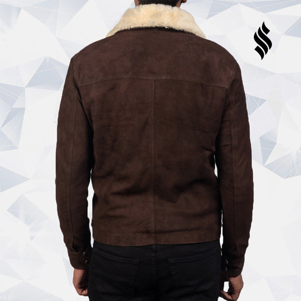 Coffner Brown Shearling Fur Leather Jacket - Shearling leather