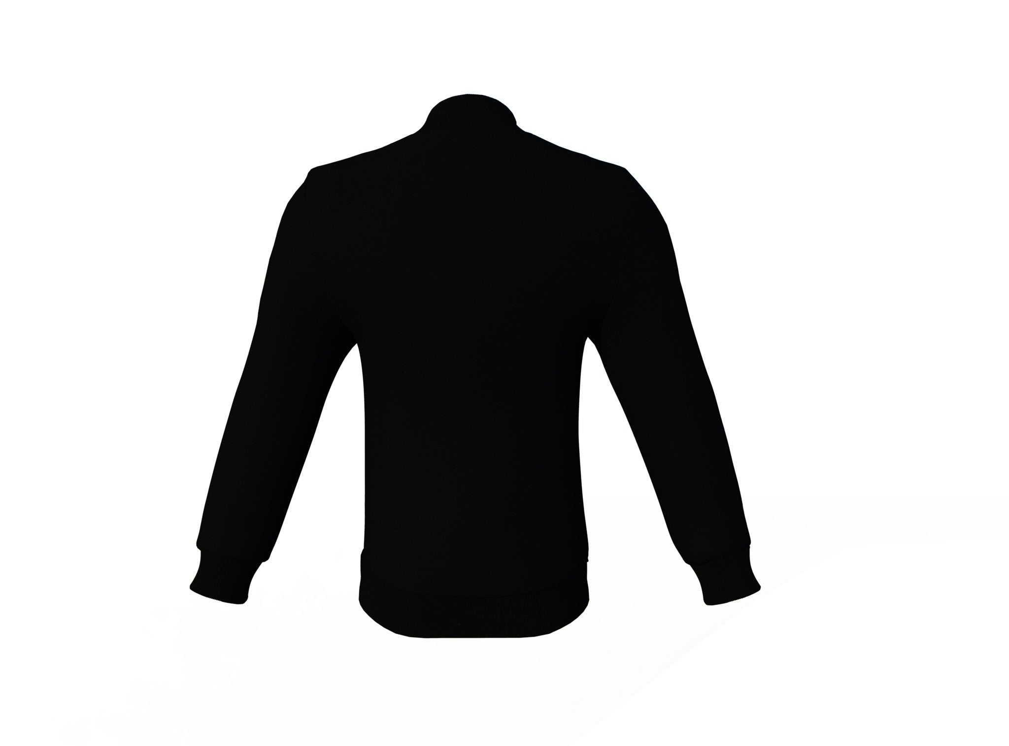 Black Varsity Letterman Jacket with Black Sleeves - Shearling leather