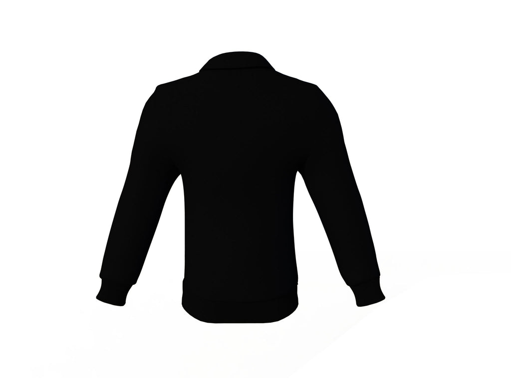 Black Varsity Letterman Jacket with Black Sleeves - Shearling leather