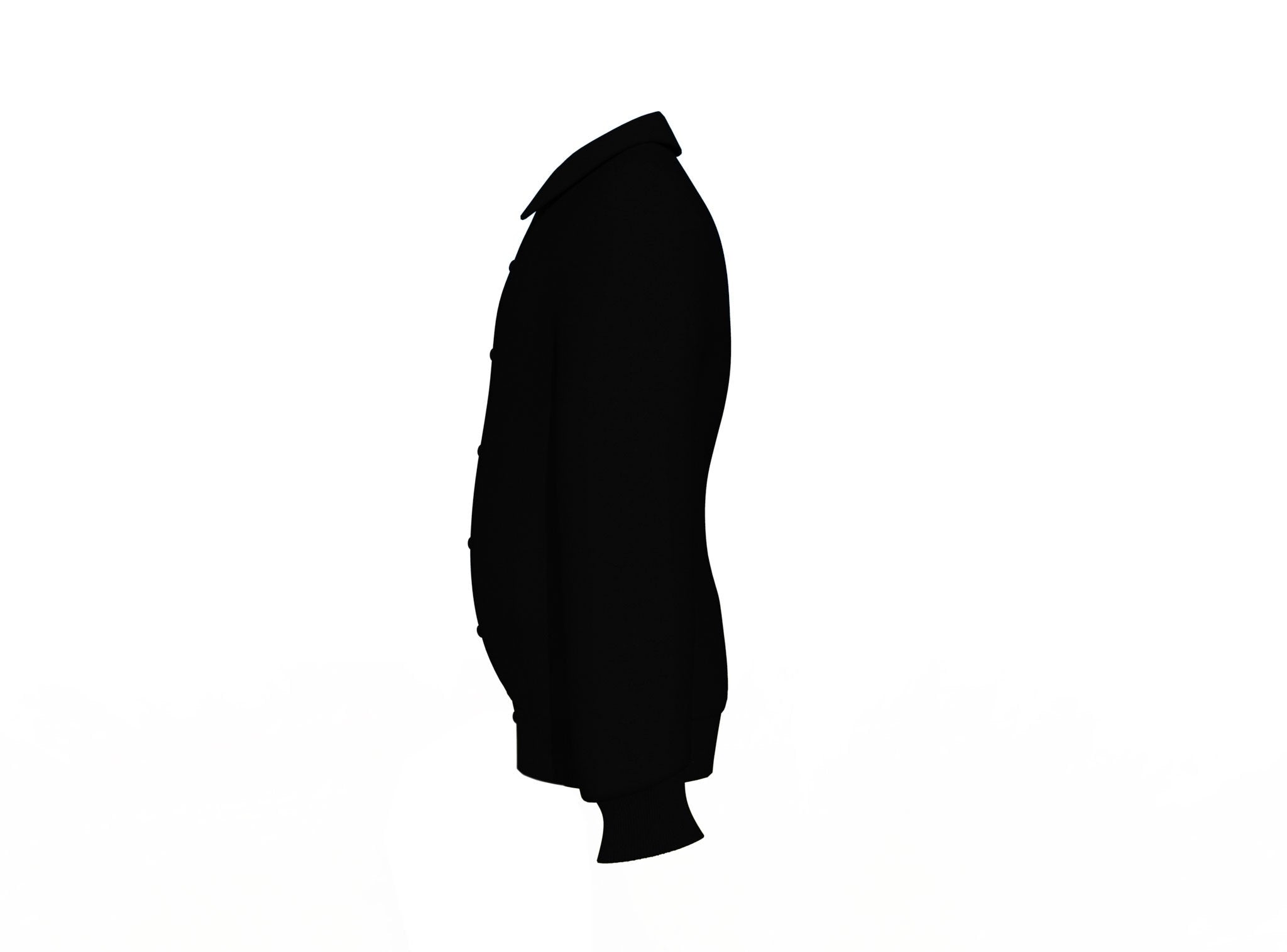 Black Varsity Letterman Jacket with Black Sleeves - Shearling leather