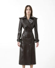 Load image into Gallery viewer, Crocodile Leather Open Back Trench Coat
