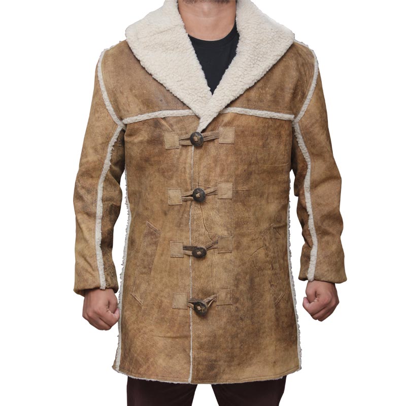 Hell On Wheels Shearling Leather Coat