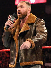 Load image into Gallery viewer, Dean Ambrose WWE Wrestler Shearling Jacket - Shearling leather
