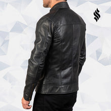 Load image into Gallery viewer, Black Leather Biker Jacket | Motorcycle Jacket | Biker Leather Jacket
