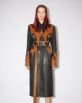 Fire Blaze Women's Leather Trench Coat 