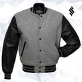 Grey Wool/Black Leather - Shearling leather