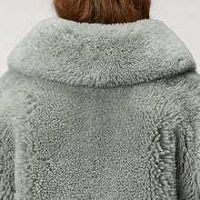 Load image into Gallery viewer, New Grey Womens Winter Shearling Short Fox Fur Jacket
