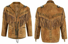Load image into Gallery viewer, Men&#39;s Western Suede Leather Jacket | Cowboy Leather Jackets

