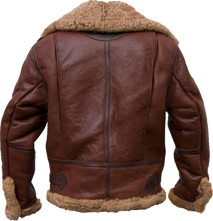 Pilot Bomber Leather Jacket With Fur | Fur Aviator Leather Jackets