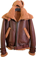 Load image into Gallery viewer, Hot Sale Mens B3 Bomber Leather Jacket With Fur - Shearling leather

