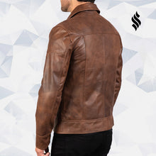 Load image into Gallery viewer, Brown Biker Leather Jacket | Motorbike Jacket | Biker Leather Jackets
