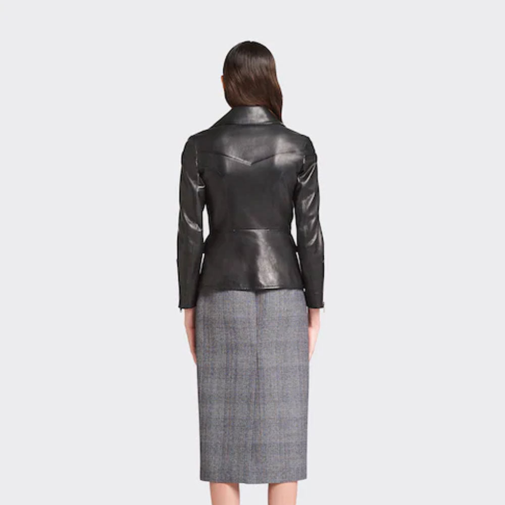 women's biker leather jacket