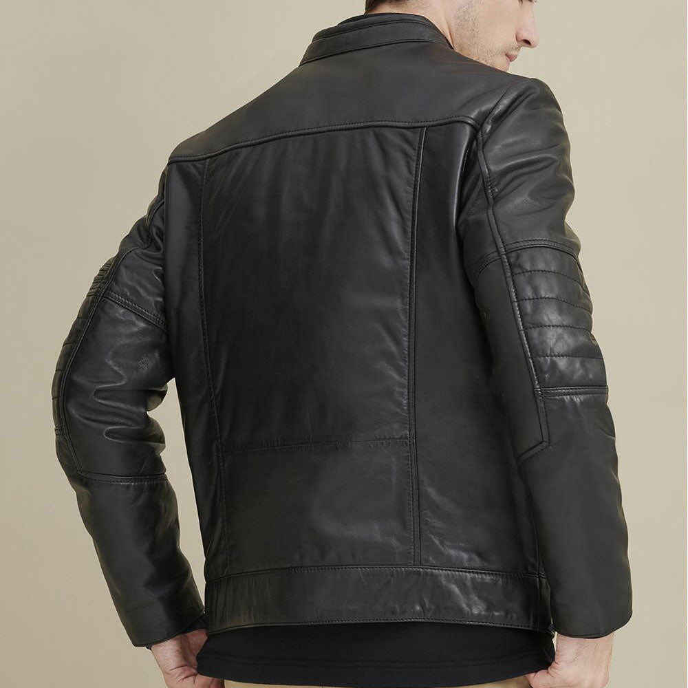 Men's Moto Biker Leather Riding Jacket | Buy Leather Motorbike Jackets