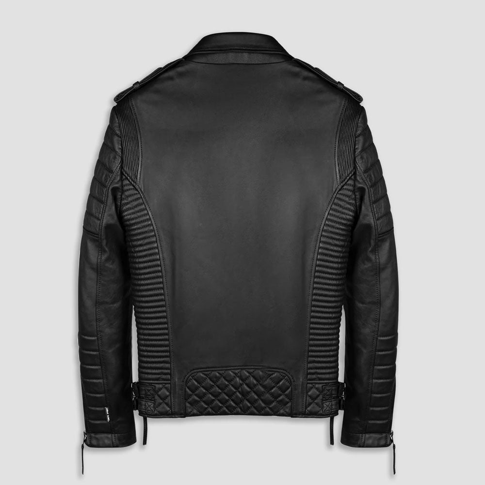 Men Vintage Biker Leather Motorcycle Jacket