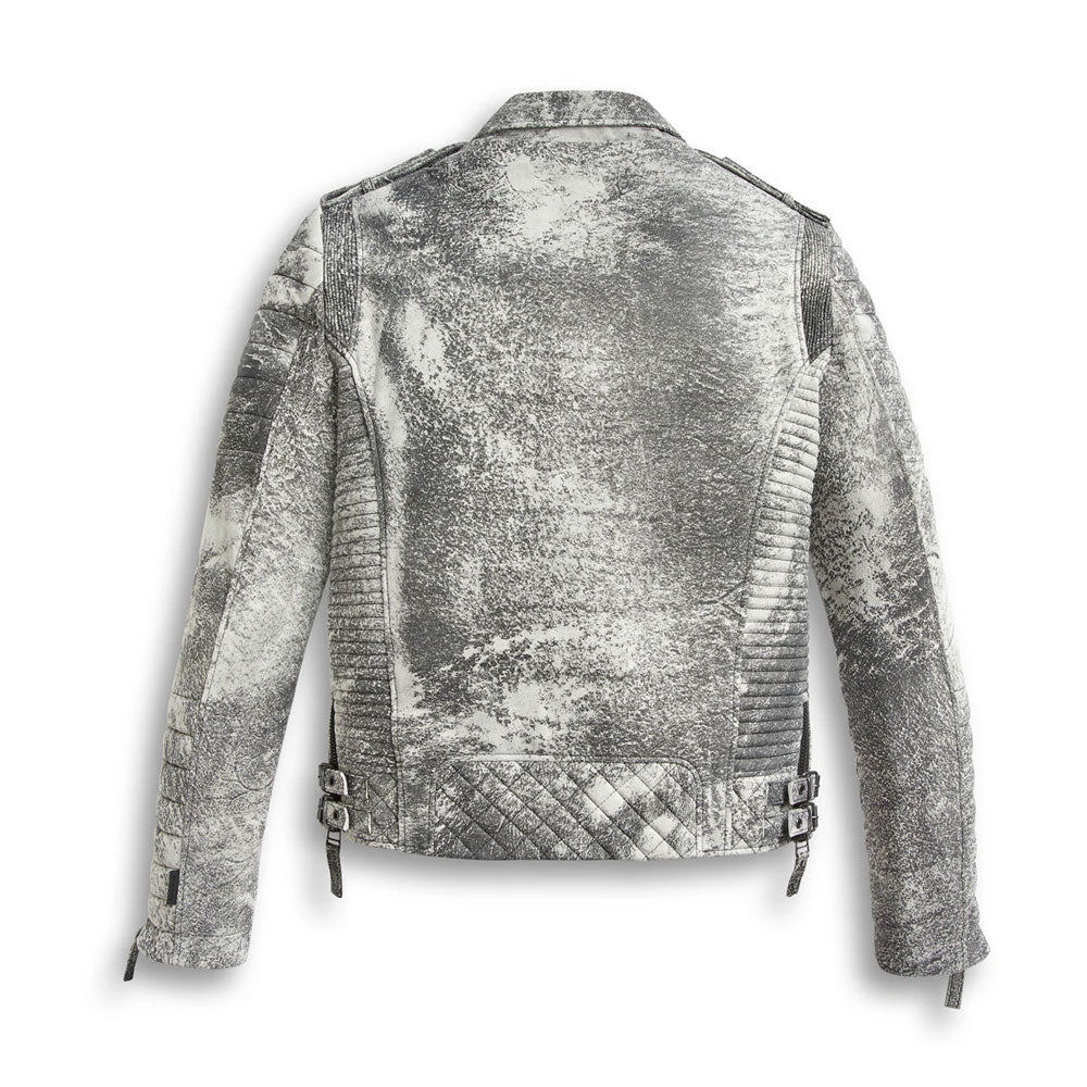 Men Storm Grey Biker Leather JacketMen Storm Grey Biker Leather Motorcycle Riding Moto Jacket