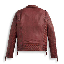 Load image into Gallery viewer, Men Red Biker Leather Motorbike Riding Motorcycle Jacket
