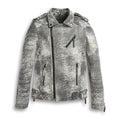 Men Storm Grey Biker Leather Jacket