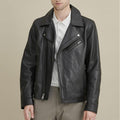 Men's Real Biker Leather Motorbike Moto Jacket