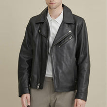 Load image into Gallery viewer, Men&#39;s Real Biker Leather Motorbike Moto Jacket
